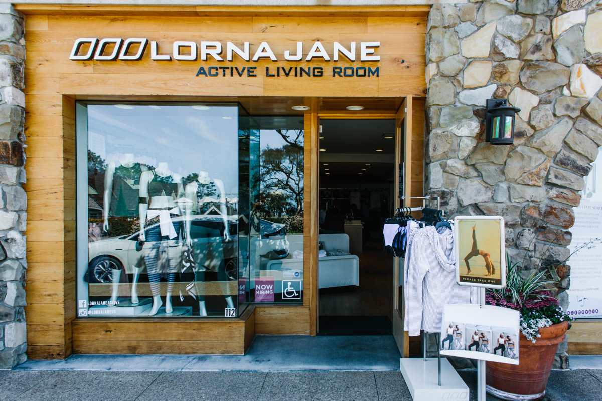 Lorna Jane - Active Living Room retail store with open door